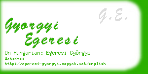 gyorgyi egeresi business card